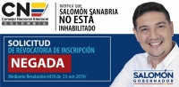&quot;CNE ratifica que no estoy inhabilitado para ser gobernador de Casanare&quot;: Salomón Sanabria