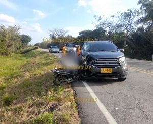 Nuevo accidente de tránsito deja una persona sin vida en la vía Paz de Ariporo- Hato Corozal
