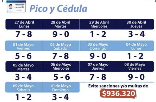 Nuevo Pico y Cédula en Yopal a partir del 27 de abril