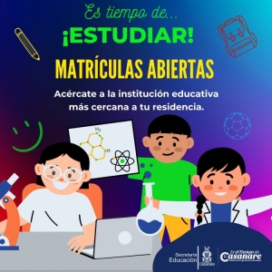 43.273 estudiantes se han matriculado a la fecha en Casanare