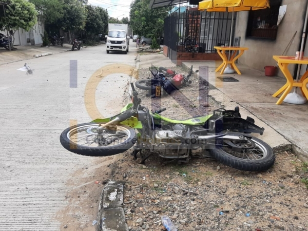 Menor de edad resultó lesionada en accidente de patrulla motorizada de la Policía en Yopal