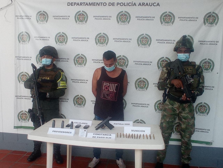 Capturado integrante de las redes de apoyo al terrorismo del Eln en Arauca