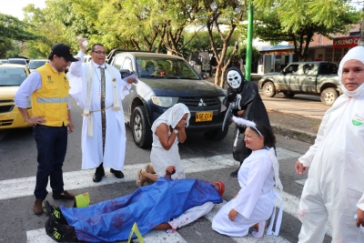 Con dramatizados buscan reducir muertes por accidentes de tránsito en Yopal