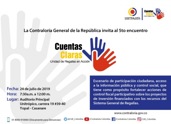 &quot;Cuentas claras&quot; en Casanare este miércoles 24 de julio