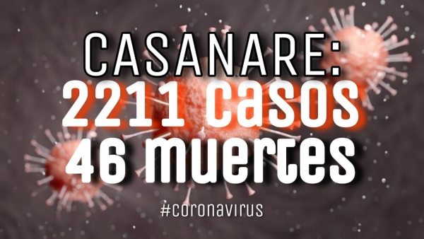 Casanare llegó a 2211 casos y 46 muertes por Coronavirus