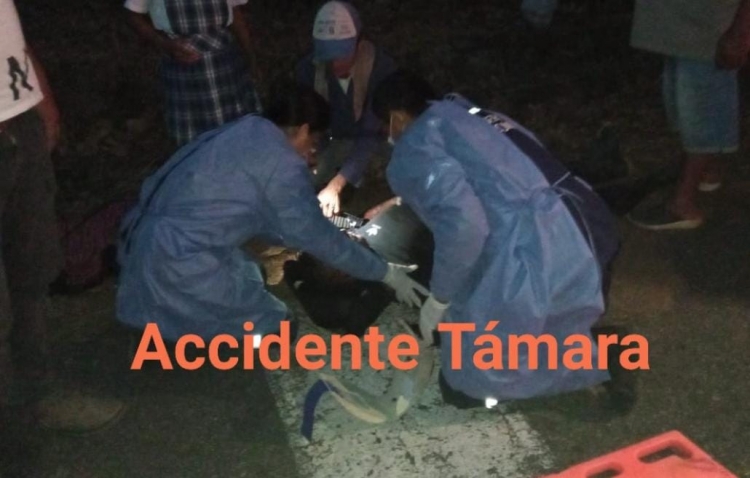 Motociclista se accidentó a la altura del puente Caudalito en Támara