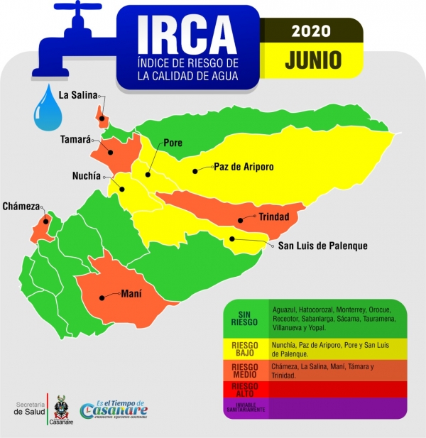 Calidad del agua mejoró en varios municipios de Casanare