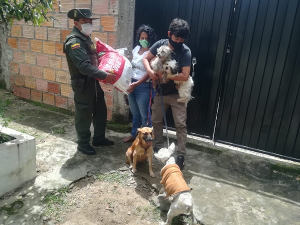 Policía ambiental ayuda a animalista casanareño que rescata perros sin hogar