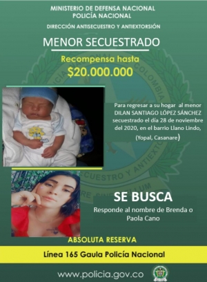 Mujer venezolana habría raptado un bebé de 26 días de nacido en Yopal