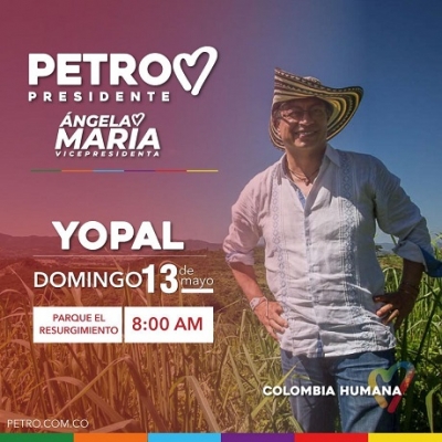 Gustavo Petro estará hoy en Yopal