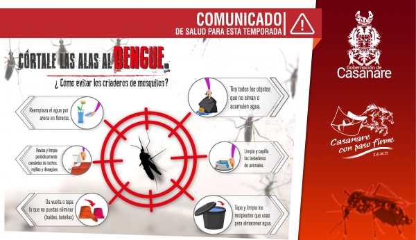 ¡Córtale las Alas al Dengue! Se incrementan casos en Casanare