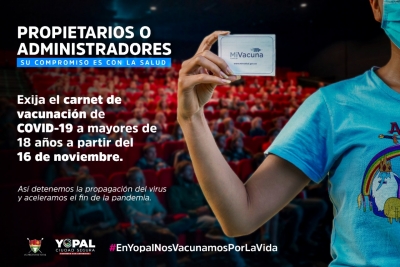 En Yopal, se exigirá carné de vacunación contra la COVID-19 para eventos masivos, público y privados