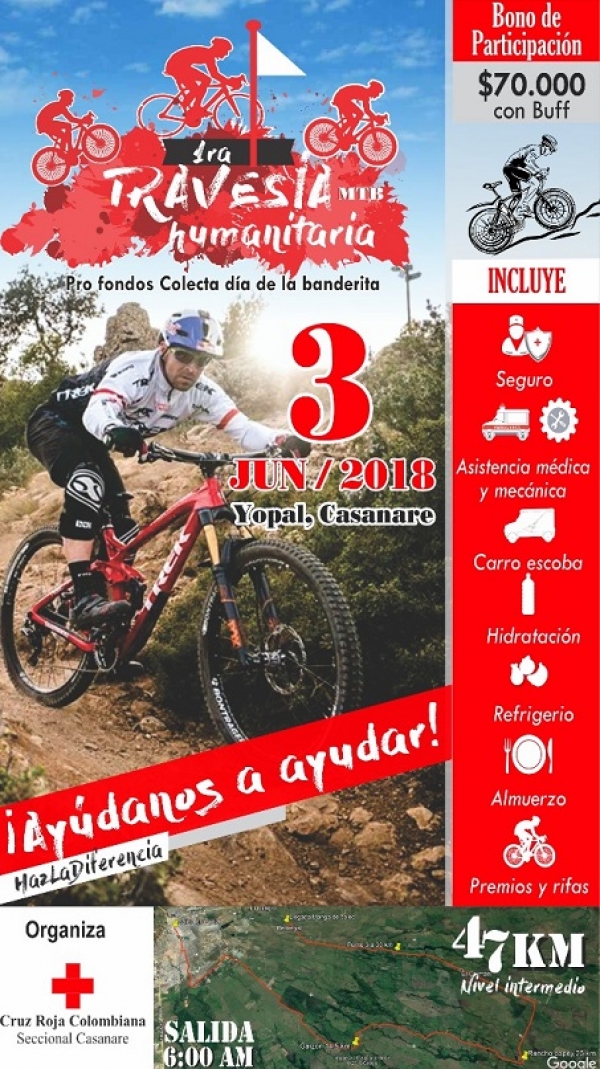 Primer Travesía Humanitaria 2018 organiza la Cruz Roja