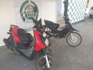 En Aguazul fueron recuperadas dos motos hurtadas