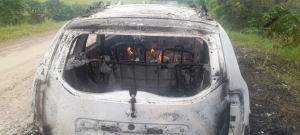 Vehículo incinerado al norte de Casanare habría sido hurtado en Tame, Arauca