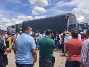 Estancados productos en Casanare por bloqueo de vías