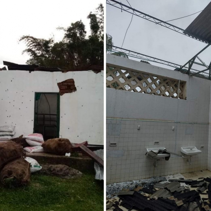 Fuertes vientos destecharon viviendas en Támara y Nunchìa