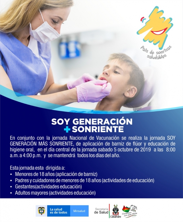 Este viernes, jornada de aplicación de flúor a niños y adolescentes