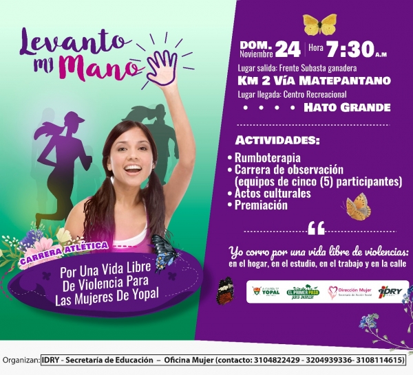 Este domingo, carrera atlética por la eliminación de la Violencia contra la Mujer