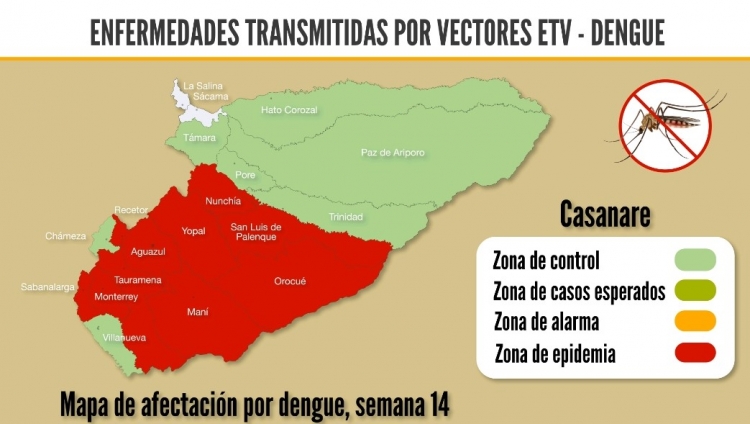 Preocupación en Casanare por aumento inusitado de casos de dengue