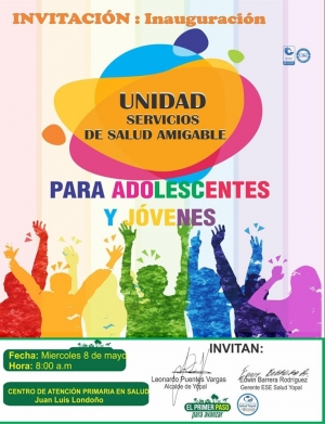 ESE Salud Yopal inaugura este este miércoles Unidad Amigable para Adolescentes