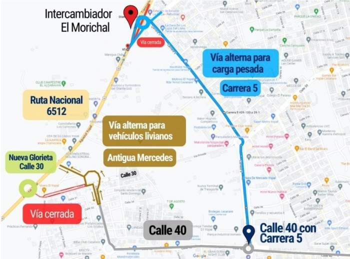 Desde el 15 de septiembre restricciones viales por intervenciones de obra en la nueva glorieta de la calle 30