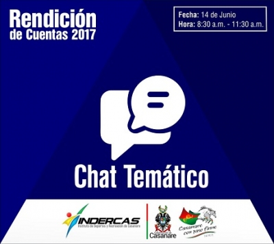 Hoy, Indercas en chat temático preparándose para la Rendición Pública de Cuentas 2017