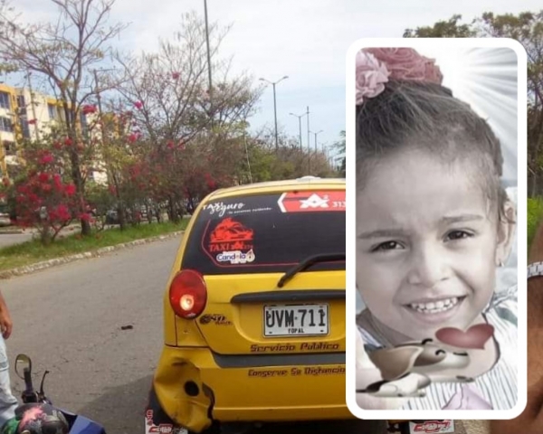 Niña de 4 años murió en accidente entre una moto y un taxi en Yopal