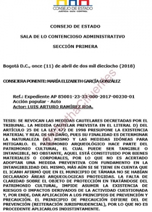 Consejo de Estado da luz verde a explotación petrolera en Támara. Vuelve a respaldar a petroleras