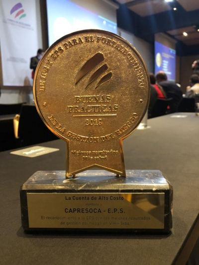 Reconocimiento a Capresoca por buenos resultados en manejo de patología VIH