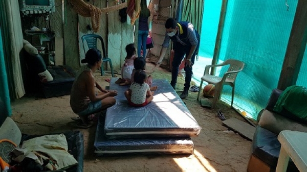 Campesinos afectados por la lluvia recibieron ayuda humanitaria