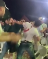 Batalla campal en el festival de colonias en Villanueva, botellas y sillas volaron por los aires.