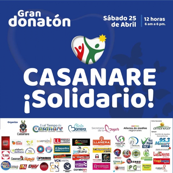 Todo listo para la Gran Donatón ‘Casanare Solidario’