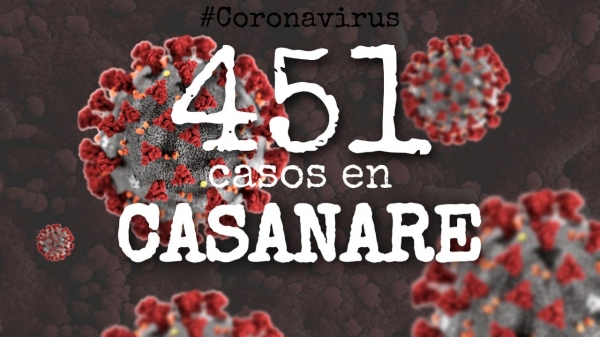 Casanare llegó a los 451 casos de Coronavirus