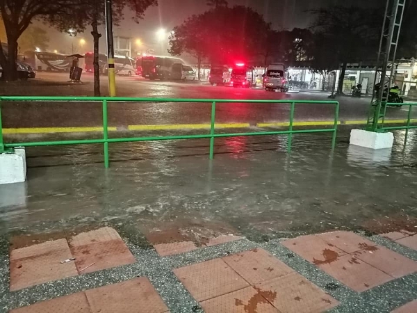 Terminal de Yopal se volvió a inundar debido al aguacero de anoche
