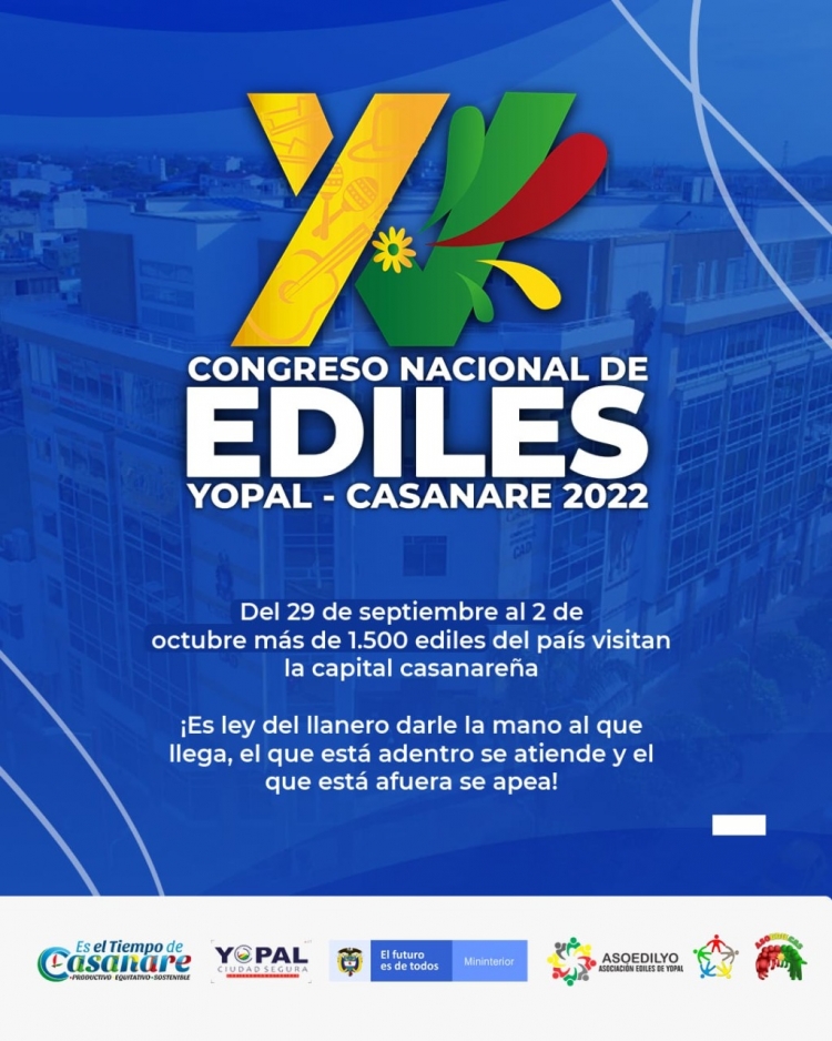 1500 ediles de todo el país llegarán este jueves a Yopal