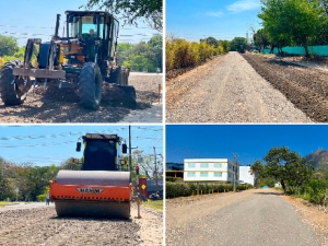 Iniciaron trabajos de mejoramiento de la vía entre el Horo y e colegio San Mateo Apóstol