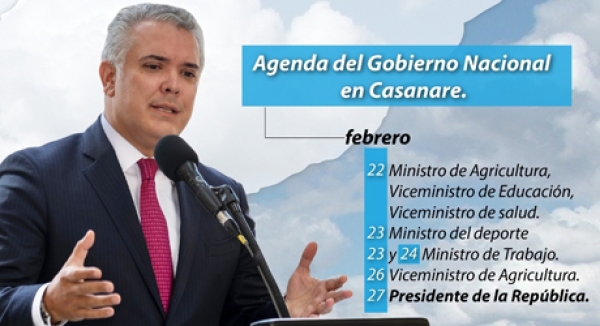 Presidente Iván Duque y a varios de sus Ministros estarán en Casanare durante la semana