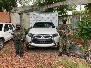 Ejército recuperó vehículo robado del esquema de seguridad de una diputada en Arauca