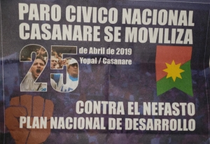 Sindicatos y organizaciones sociales de Casanare marcharán contra el Plan Nacional de Desarrollo