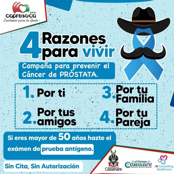 Campaña para prevenir el cáncer de próstata en Casanare