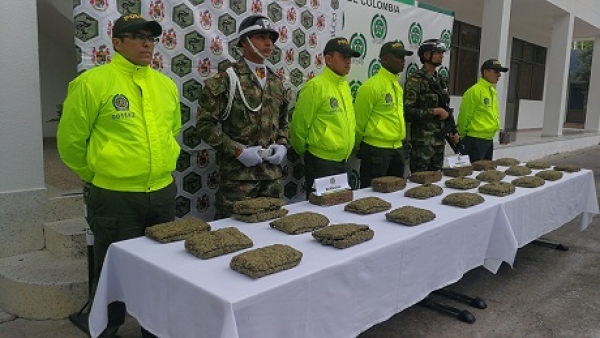 SIJIN y Ejército incautaron encomienda con 6 mil dosis de marihuana