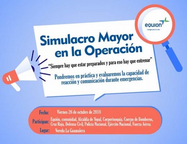 Mañana Simulacro Mayor en la Operación de Equión