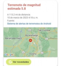 El epicentro del temblor de esta mañana es el segundo de mayor actividad sísmica del mundo