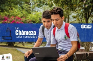 Entregaron dos zonas wifi en Chámeza