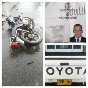 Un muerto en accidente de tránsito en vía Maní-Belgrado