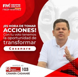 Fredy Martínez anuncia que su campaña a la Cámara de Representantes va hasta el final y no se adhiere a ningún partido político o candidato