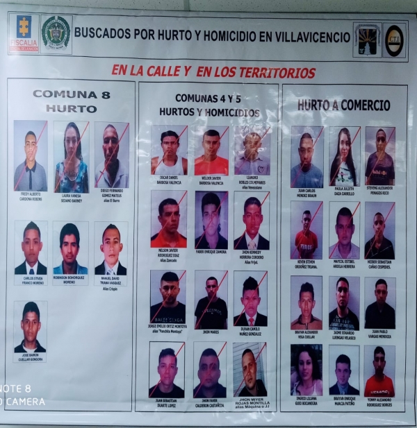 23 personas que se dedicaban al hurto en Villavicencio fueron judicializadas