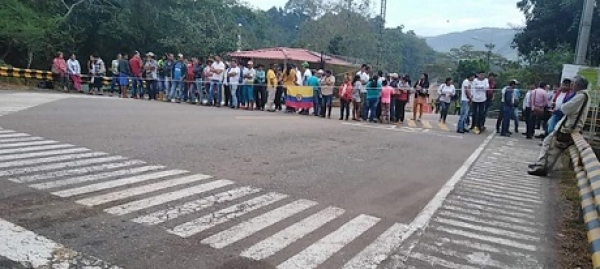 Continúan manifestaciones frente al campo de Ecopetrol en Cupiagua