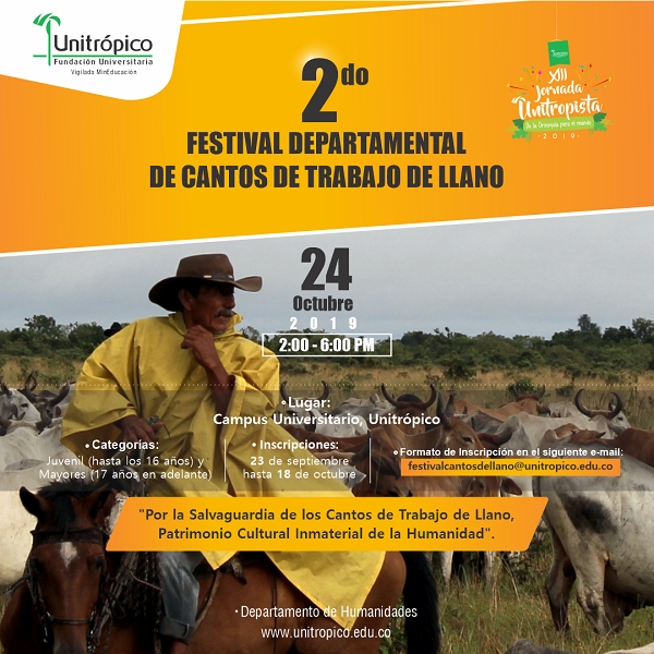 Segundo festival Departamental de Cantos de Trabajo de Llano